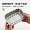 Juego de Cajas de Almacenamiento para Refrigerador Transfronterizas, Platos para Preparación de Comidas Reductores de Grasa, Juego de 4 Piezas, Aptos para Microondas, Lonchera Compartimentada de Acero Inoxidable 304