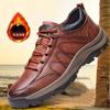 Zapatos Deportivos de Exterior de Moda de Caña Baja Casual para Senderismo para Hombre de Algodón Individual 2023 Nuevos Zapatos Casuales con Forro de Felpa Acolchados de Algodón de Cuero para Hombre