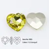 Rhinestones para Unhas Artísticas Dongzhou Crystal Amarelo Claro de Formato Irregular Acessórios DIY Rhinestones Ovais Grossos Quadrados com Parte Traseira Pontiaguda Rhinestones Super Brilhantes para Unhas