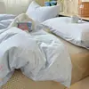 Juego de ropa de cama de cuatro piezas de algodón puro con estampado floral pastoral funda de edredón sábana para cama temporada universal todo algodón estilo fresco estilo sábana bajera