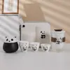 Juego de Té de Viaje Panda Zhihetang Juego Portátil de Una Olla Tres Tazas Seis Tazas para Exterior para Llevar Taza Exprés Regalo