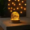 Cuentas de Vidrio de Colores Bola de Cristal Luminosa Cielo Estrellado Luz Nocturna Decoración Creativa de Escritorio para el Hogar Adornos Regalos Navideños