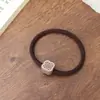 Novo café com leite alta elasticidade durável faixa de cabelo elástico de cabelo feminino simples acessórios de cabelo corda de cabelo alta sensação adorno de cabeça corda de cabelo