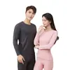 Nuevo traje de ropa interior térmica de terciopelo 2023 para hombre y mujer, traje cálido engrosado, ropa interior térmica autocalentable