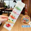 Goma para el pelo de estrella de cinco puntas a cuadros para niños, Cuerda para el pelo de lazo con forma de corazón para niñas, Goma elástica para el pelo no dañina, Diadema, Set de Año Nuevo