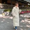 Casaco de Algodão Feminino 2026 Estilo Coreano Solto Longo Jaqueta de Algodão Casual Retro Versátil Artístico Grosso Casaco de Algodão