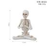 Escultura de Resina de Personagem de Yoga Caveira Quente Transfronteiriça Ornaments de Arte Decoração Suave Fantasma do Festival de Halloween Pequenos Ornaments