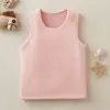 Chaleco Cálido para Niños con Forro de Felpa Engrosado Ropa Interior Protectora para la Barriga de Niñas Chaleco de Otoño e Invierno para Niños Bebés
