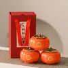 Bote para Té de Caqui Cerámica Sellado Ruyi Xishi Caja de Dulces Dulces Empaque Pequeño Mini Bote para Dulces de Boda Bote Creativo