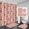Cortina de ducha Monstruo de las Galletas, serie navideña, impresión digital 3D transfronteriza, poliéster impermeable, venta al por mayor, Navidad, transfronterizo