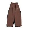 Pantalones Casuales Marrones Tipo Cimitarra High Street Americano para Niños Primavera y Otoño Cleanfit Marca de Moda Pantalones de Pierna Ancha Rectos Sueltos