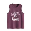 Amazon Ebay Site Independente Casual Confortável Divertido Feminino Tema Abelha Regata Solta Comércio Exterior