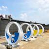 Área Cênica de Wenlv Fonte sem Energia Bicicleta Cidade Antiga Vista do Lago Equipamento de Diversão Aquática Interativa Pedal Grito Primavera