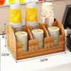 Porta-copos de papel descartável, dispensador de copos para loja de milk tea, porta-copos multifuncional para balcão de cafeteria