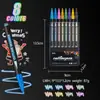 Bolígrafo de contorno de doble línea de gran venta transfronteriza, bolígrafo con purpurina para tarjeta de Navidad, bolígrafo para planificador DIY, marcador resaltador para tarjeta de felicitación