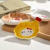 Plato creativo para sazonar hot pot, plato de salsa para barbacoa de alto valor estético, plato para mojar de estilo creativo, plato de cerámica para salsa de soja y vinagre para el hogar