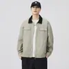 Casaco Jaqueta Masculino Primavera Outono 2025 Novo Casual À Prova de Vento Gola Alta Jaqueta Corta-Vento Outdoor Solta Respirável Top