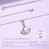 Saia S925 Prata Esterlina Colar de Pérolas Feminino Verão Luxo Leve Nicho Sensação de Alto Padrão Corrente para Clavícula Presente de Dia das Mães para a Mãe