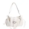 2026 Bolso Cruzado de Estilo Coreano Nuevo Nicho Retro para Mujer, Bolso de Motocicleta de Cuero Suave de Alta Gama, Bolso de Hombro Único