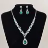 Moda 2025 Europea y Americana Transfronteriza Nueva Joyería de Gama Alta Cristal Piedra Preciosa Collar Pendientes Pulsera Anillo para Mujer