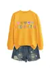 Amazon Wish site independente casual versátil feminino creche cinco cores coração moletom para comércio exterior