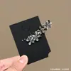 Grampo de Cabelo de Strass de Alta Qualidade, Franja Brilhante e Exquisita, Presilha Lateral, Grampo de Cabelo de Uma Palavra, Elegante Presilha Bico de Pato, Acessório de Cabelo Top Clip