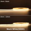 Tira de luz COB de 3 mm de ancho, 5 V, ultra estrecha, 5 mm, bajo voltaje, 12 V, autoadhesiva, con adhesivo integrado, para el hogar.