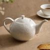 Tetera de Cerámica Hotel Restaurante Tetera Blanca Lujo Accesible Alta Gama Tetera para Té de la Tarde Hogar Hervidor de Agua de Gran Capacidad