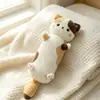 Almofada Longa de Animal de Desenho Animado para Meninas Dormirem com as Pernas Dobradas Almofada de Boneca de Pelúcia Removível e Lavável Boneca de Pano Dinossauro Ganso Veado