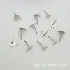 Nuevo pasador de oreja de acero inoxidable con cabeza plana y anillo colgante, acero de titanio, pasador de oreja de cabeza grande, accesorios para joyería hechos a mano de acero inoxidable DIY