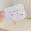 Gato y Pececillo ~ Pendientes de Conjunto de Pececillos Pequeños Infantiles y Lindos para Mujer, Pendientes Dulces de Diseño de Nicho, Estilo Bosque Nuevo Ins