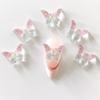 Pendientes de mariposa tridimensionales con degradado, joyería para uñas, color transparente, combinables, accesorios DIY
