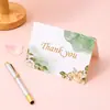 Tarjetas de Agradecimiento y Bendición Florales Plegables a la Mitad Set Combinado de Amazon con Pegatinas Selladoras para Sobres