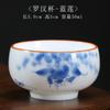 Taza de té de porcelana blanca dulce pintada a mano, juego de té de kung fu de alta gama, taza de té hecha a mano, taza individual de cerámica, taza maestra