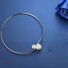 Direto da fábrica Popular europeu e americano pulseira de colarinho curto feminina banhada a ouro prata conjunto pérola strass colarinho transfronteiriço