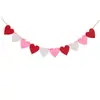 Banderines de Corazón de Fieltro para el Día de San Valentín, Banderines de Cadena para el Día de San Valentín Chino, Suministros Festivos, Banderines Decorativos para el Día de Iloveyou