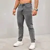 2026 Comércio Exterior Europeu e Americano Verão Masculino Hip-Hop Estilo de Rua Jeans Slim Fit Americano Versátil Calça Skinny Lavada em Estoque