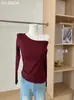 Nueva Camiseta Sexy de Tirantes Largos Pure Desire Adelgazante Falso Dos Piezas con Almohadillas en el Pecho Cintura Fruncida Camiseta Base