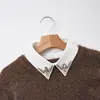 Fábrica en stock exquisito cuello falso de pedrería collar de temperamento infantil cuentas de tachuelas de industria pesada cosido a mano cuello de temperamento todo partido lote directo