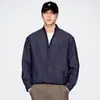 Camisa Nueva de Primavera y Otoño para Hombre con Cuello Alto y Manga Larga, Camisa Casual Relajada, Chaqueta Superior Simple para Hombre
