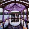 Cortinas de Malla de Gasa Transfronterizas para Bodas al Aire Libre, Cortinas para Celebración de Bodas, Venta al por Mayor con Luces de Cadena, Cortinas de Gasa para Montaje de Escena, Cortinas para Celebración de Bodas