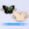 Colgante de Mariposa Estéreo Creativo Personalizado Transfronterizo Materiales para Accesorios DIY Aleación de Goteo de Aceite Pulsera Collar Venta Directa de Fábrica