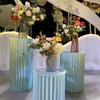 Accesorios de Boda de Origami Mesa de Postres Encriptada Escena del Salón de Bodas Área de Bienvenida Pera Plegable Papel Perlado Mesa de Pasteles