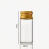 Tapa de Aluminio Dorada de 22 mm Botella de Vidrio Mini Botella Pequeña Sellada de Grado Alimenticio Tarro Botella de Vidrio para Deriva Botella de Medicina Empaque Portátil