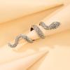Anillo de serpiente de metal de nueva moda, personalidad exagerada, estilo europeo y americano, anillo de serpiente, joyería de mano de animal creativa al por mayor