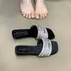 Sandalias Planas de Pedrería Estilo Hada para Mujer, Nuevos Zapatos de Verano Versátiles sin Cierre con Punta Abierta que Combinan con Vestidos, Suela Suave