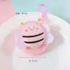 Bolsa de monedas de peluche de abeja de dibujos animados, mini bolsa para estudiantes, colgante para llavero, linda bolsa portátil para guardar auriculares