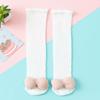 Calcetines de verano finos para bebé hasta la rodilla de tubo largo de malla anti-mosquitos transpirables para bebé con caricatura tridimensional de muñeca linda ins
