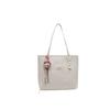 Bolsa Tote Retro de Grande Capacidade com Contraste de Cores Feminina 2025 Novos Têxteis Simples Casual para o Dia a Dia Bolsa de Ombro