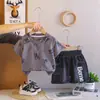 Conjunto de Verano para Niños Estilo Coreano Ropa Casual para Niños de 1 a 5 Años Elegante Conjunto Casual de Verano de Manga Corta de Dos Piezas Moderno 4